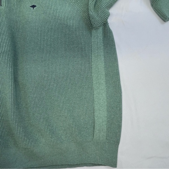 Fynch-Hatton Sweater Adult Medium Green Quarter Zip Long Sleeve Knit Preppy Men - Picture 14 of 16